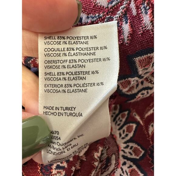 ANTHROPOLOGIE Damask Jacquard Flare Pants Multicolor Size US 14 - Picture 9 of 9